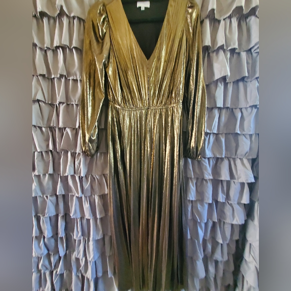 Gold metallic dress